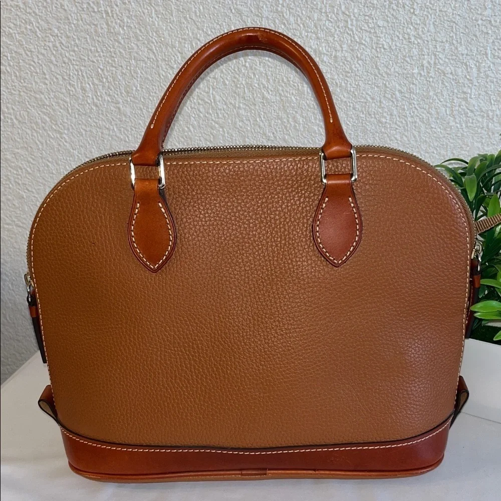 Dooney & Bourke Brown Leather Satchel used good condition